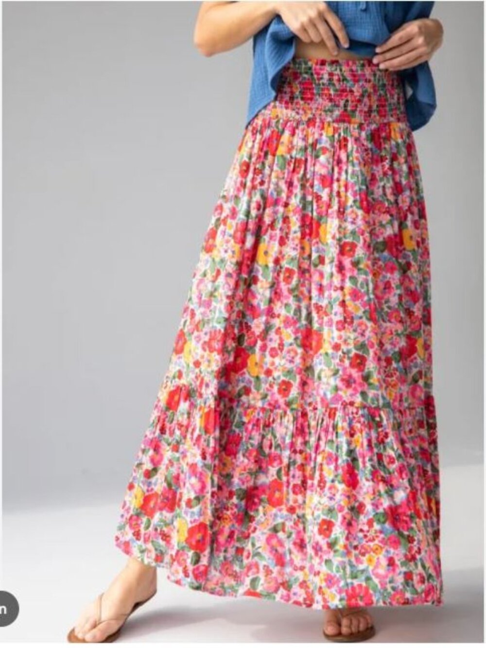 NATURAL LIFE Multicolor Floral convertible dress/maxi skirt